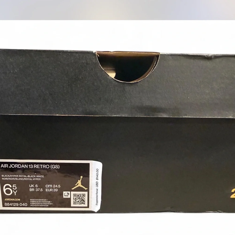 Air Jordan 13 Retro ’Black Hyper Royal’ (GS) - Picture 8 of 8